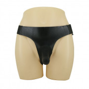 Страпон на эластичных ремнях Ultra Harness Les Dildo - 15 см.