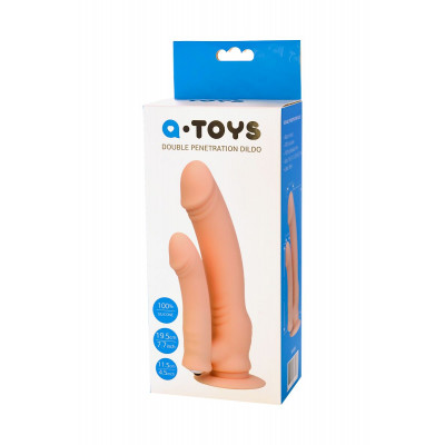 Двойной фаллоимитатор с присоской и съемной вибропулей - 19,5 см. Двойной фаллоимитатор с присоской и съемной вибропулей - 19,5 см.