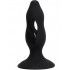 Чёрная анальная пробка с полостями для сжатия и легкого введения - 11 см. Чёрная анальная пробка с полостями для сжатия и легкого введения - 11 см.