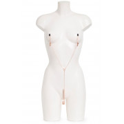 Золотистые зажимы для сосков и клитора All Sensation Nipple and Clitoral Chain