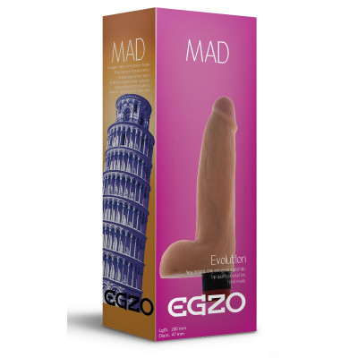 Телесный реалистичный мультискоростной вибратор Mad Tower - 20 см. Телесный реалистичный мультискоростной вибратор Mad Tower - 20 см.