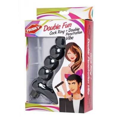 Насадка для двойного проникновения Double Fun Cock Ring with Double Penetration Vibe Насадка для двойного проникновения Double Fun Cock Ring with Double Penetration Vibe