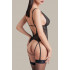 Эротическое боди Exility с глубоким декольте и пажами для чулок Эротическое боди Exility с глубоким декольте и пажами для чулок