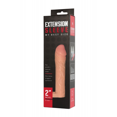 Телесная насадка-удлинитель Extension sleeve с подхватом - 17 см. Телесная насадка-удлинитель Extension sleeve с подхватом - 17 см.