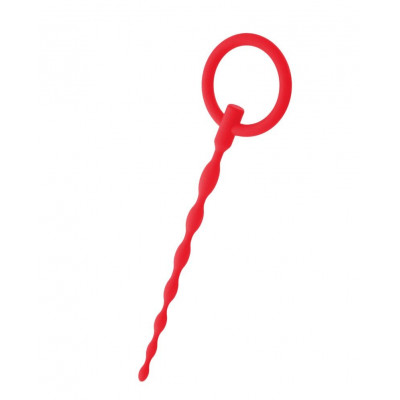 Красный уретральный плаг с кольцом Красный уретральный плаг с кольцом