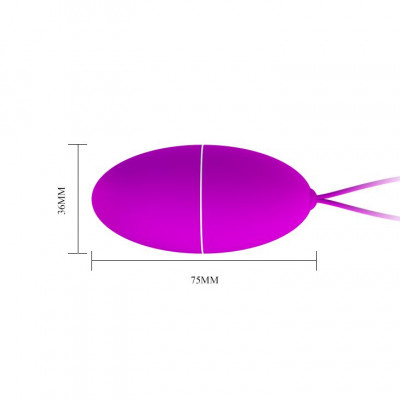 Лиловое гладкое виброяйцо с пультом ДУ Joanne Лиловое гладкое виброяйцо с пультом ДУ Joanne