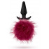 Силиконовая анальная пробка с бордовым заячьим хвостом Fur Pom Pom - 12,7 см. Силиконовая анальная пробка с бордовым заячьим хвостом Fur Pom Pom - 12,7 см.