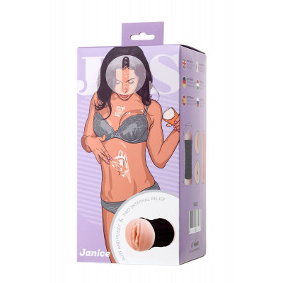 Двухсторонний мастурбатор JOS JANICE в черном цилиндре Двухсторонний мастурбатор JOS JANICE в черном цилиндре