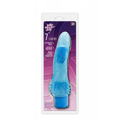 Голубой водонепроницаемый вибратор JELLY JOY ROUGH RIDGES MULTISPEED VIBE - 18 см. Голубой водонепроницаемый вибратор JELLY JOY ROUGH RIDGES MULTISPEED VIBE - 18 см.