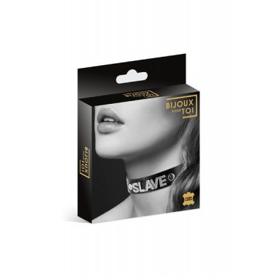 Чокер с надписью COLLIER STRASS SLAVE CUIR BOVIN Чокер с надписью COLLIER STRASS SLAVE CUIR BOVIN