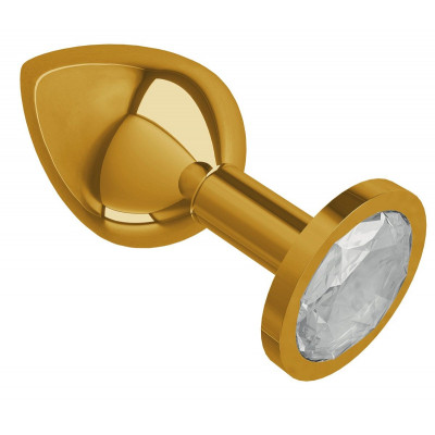 Золотистая средняя пробка с прозрачным кристаллом - 8,5 см. Золотистая средняя пробка с прозрачным кристаллом - 8,5 см.