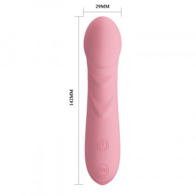 Нежно-розовый перезаряжаемый вибромассажер Candice - 14,2 см. Нежно-розовый перезаряжаемый вибромассажер Candice - 14,2 см.