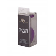 Фиолетовая силиконовая пробка с прозрачным кристаллом - 7,3 см.