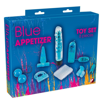Голубой вибронабор из 8 предметов Blue Appetizer Голубой вибронабор из 8 предметов Blue Appetizer
