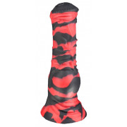 Красно-черный фаллоимитатор Пони large - 26 см.