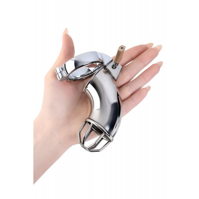 Серебристый мужской пояс верности TOYFA Metal Серебристый мужской пояс верности TOYFA Metal