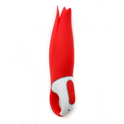 Красный вибратор Satisfyer Power Flower с лепестками - 18,8 см. Красный вибратор Satisfyer Power Flower с лепестками - 18,8 см.