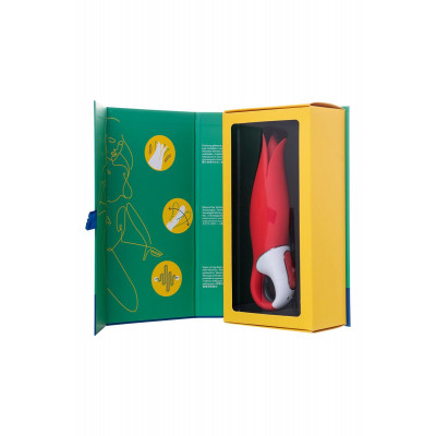 Красный вибратор Satisfyer Power Flower с лепестками - 18,8 см. Красный вибратор Satisfyer Power Flower с лепестками - 18,8 см.