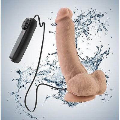 Телесный вибратор Tennis Champ - 20 см. Телесный вибратор Tennis Champ - 20 см.