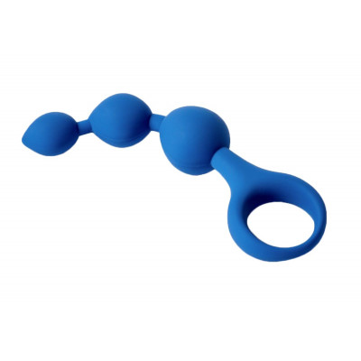 Синие анальные шарики Moons - 13 см. Синие анальные шарики Moons - 13 см.