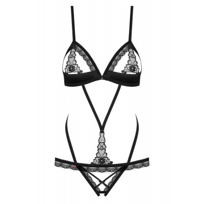 Эротичное боди со вставкой из кружева Эротичное боди со вставкой из кружева