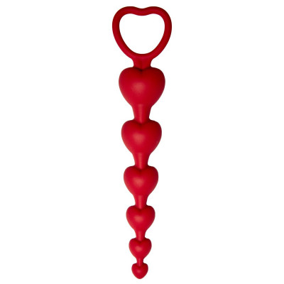 Бордовая анальная цепочка Love Beam - 19 см. Бордовая анальная цепочка Love Beam - 19 см.